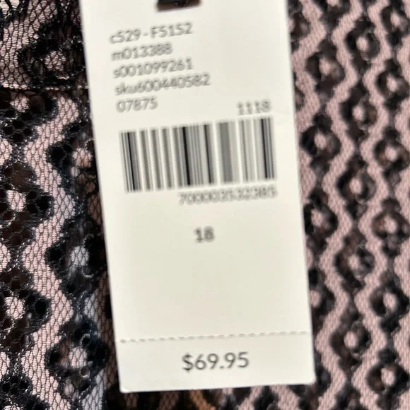 Lane Bryant Black and Pink Floral Blouse - Picture 4 of 5